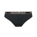 Emporio Armani Bi-Pack Brasialiana Black in stretch di cotone con vita elastica e logo lettering