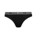 Emporio Armani Bi-Pack Brasialiana Black in stretch di cotone con vita elastica e logo lettering 