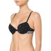 Emporio Armani Reggiseno push-up nero con macro logo All Over realizzato in cotone stretch