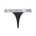 Emporio Armani Bi-Pack Thong Black con vita elastica e logo lettering