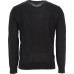 Emporio Armani Maglioncino nero in pura lana vergine con logo aquila