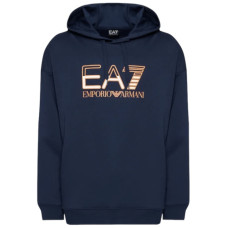 EA7 Emporio Armani Felpa da uomo blu con logo 