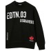 Dsquared2 Felpa in cotone nera con maxi logo lettering