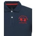 La Martina Polo REGULAR FIT Blu Navy in cotone a manica corta con logo rosso ricamato