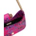 Versace Jeans Couture Borsa a Spalla da Donna Fucsia, maxi fibbia logata 