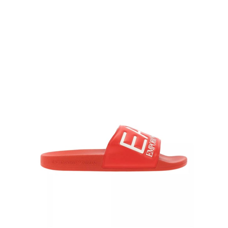 EA7 Emporio Armani Ciabatta da Uomo Rossa con logo 