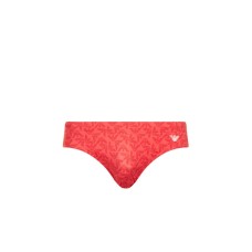 Emporio Armani Swimwear slip mare Rosso logo Aquila All Over