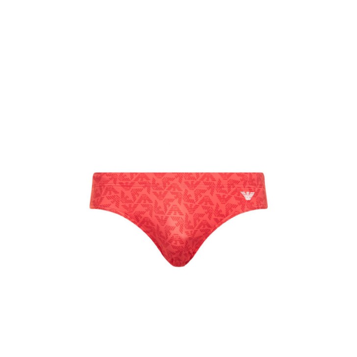 Emporio Armani Swimwear slip mare Rosso logo Aquila All Over