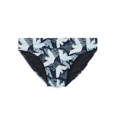 EMPORIO ARMANI SLIP DA MARE BLU NAVY CON LOGO AQUILA ALL OVER