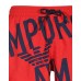 Emporio Armani Boxer da mare Rosso in tessuto riciclato con maxi logo bold blu