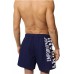 Emporio Armani Boxer da mare Blu in tessuto riciclato con maxi logo bold