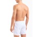 EMPORIO ARMANI BOXER DA MARE WHITE CON MAXI BANDA ORANGE LOGO LETTERING E LOGO AQUILA ORANGE