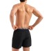 EMPORIO ARMANI BOXER DA MARE BLACK CON ELASTICO IN VITA CON LOGO LETTERING E LOGO AQUILA RICAMATO