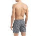 EMPORIO ARMANI BOXER DA MARE BLACK CON STAMPA EA ALL OVER WHITE E LOGO AQUILA RICAMATO 