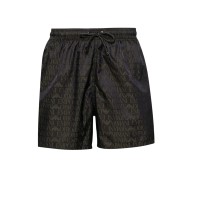 EMPORIO ARMANI BOXER DA MARE BLACK CON LOGO LETTERING ALL OVER GREEN 