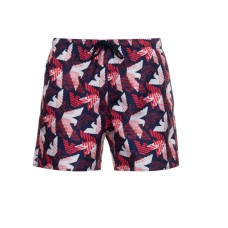 EMPORIO ARMANI BOCER DA MARE BLU NAVY CON LOGO AQUILA WHITE RED ALL OVER 