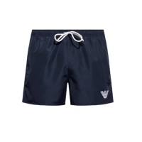 EMPORIO ARMANI BOXER DA MARE BLU NAVY CON LOGO AQUILA WHITE RICAMATO