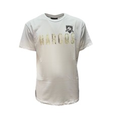 Narcos T-shirt Bianca da Uomo con logo nella parte anteriore