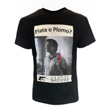 Narcos T-shirt Nera a girocollo da Uomo a maniche corte