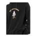 Emporio Armani Felpa Nera con maxi patch aquila cartoon Capsule Manga da Uomo.