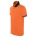 K-Way Polo arancione Vincent in piquet di cotone stretch