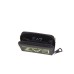 EA7 EMPORIO ARMANI PORTAMONETE UNISEX BLACK CON LOGO LETTERING GIALLO FLUO