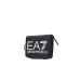 EA7 EMPORIO ARMANI PORTAMONETE UNISEX BLACK CON LOGO LETTERING WHITE 