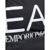 EA7 EMPORIO ARMANI ZAINO UNISEX BLACK CON MAXI LOGO LETTERING WHITE 