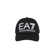 EA7 EMPORIO ARMANI CAPPELLO NERO CON LOGO STAMPATO 