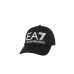 EA7 EMPORIO ARMANI CAPPELLO NERO CON LOGO STAMPATO 