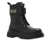 Versace Jeans Couture Stivale combat Nero da Donna con cinturino e logo laterale in metallo dorato