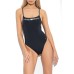EMPORIO ARMANI COSTUME INTERO NERO CON LOGO LETTERING SILVER