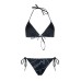 EMPORIO ARMANI BIKINI DUE PEZZI BLU CON LOGO LETTERING WHITE ALL OVER