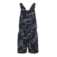 EMPORIO ARMANI COPRICOSTUME A BERMUDA BLU CON LOGO LETTERING BIANCO ALL OVER 