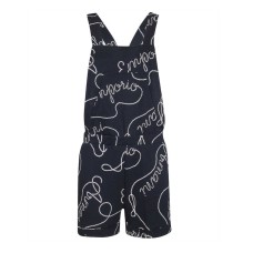 EMPORIO ARMANI COPRICOSTUME A BERMUDA BLU CON LOGO LETTERING BIANCO ALL OVER 