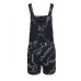 EMPORIO ARMANI COPRICOSTUME A BERMUDA BLU CON LOGO LETTERING BIANCO ALL OVER 