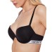 Emporio Armani Reggiseno push-up nero realizzato in cotone stretch 