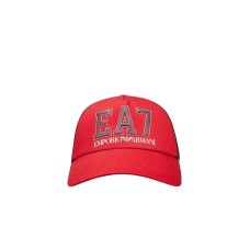 EA7 EMPORIO ARMANI CAPPELLO ROSSO E NERO DA UOMO 