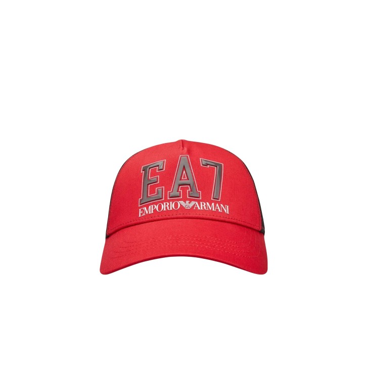 EA7 EMPORIO ARMANI CAPPELLO ROSSO E NERO DA UOMO 
