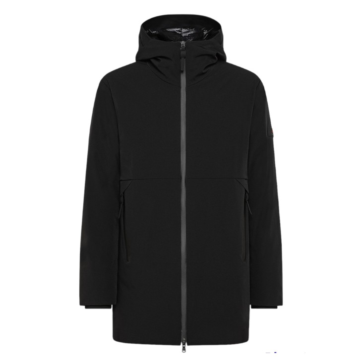 Peuterey Giubbotto nero con cappuccio e chiusura con zip