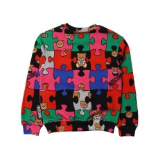 Moschino Felpa con Logo Teddy Puzzle Moschino All Over multicolor