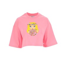 Chiara Ferragni T-shirt corta Oversize a manica corta Rosa da con Iconica mascotte Chiara Ferragni 