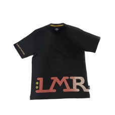 La Martina T-shirt da uomo Nera Logo a contrasto sulla parte inferiore