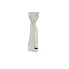 Peuterey sciarpa donna a coste bianca misto lana e cotone