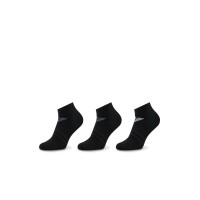 Emporio Armani set 3 paia di calze Nere unisex realizzate in spugna di cotone con logo jacquard 
