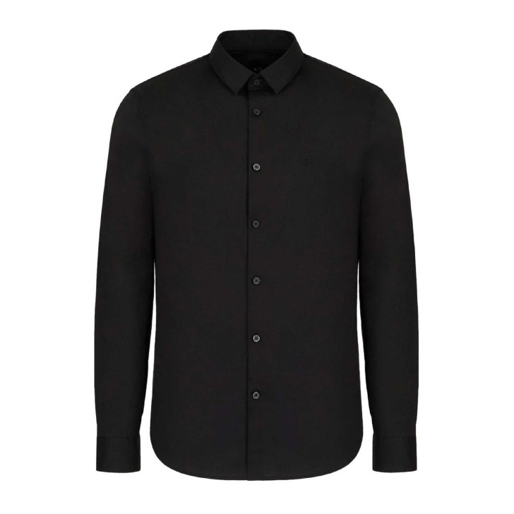 Emporio Armani Camicia Blu Camouflage REGULAR FIT da Uomo