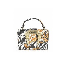 Versace Jeans Couture Borsa Nera con stampa Logo Space Couture a mano con tracolla estraibile