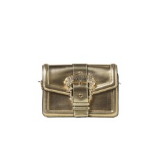 Versace Jeans Couture Borsa Oro metallizzata a tracolla con fibbia color oro