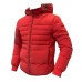 Harmont&Blaine Giubbotto rosso da uomo con cappuccio logo ricamato