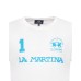 La Martina T-shirt da Uomo Bianca Logo a contrasto 